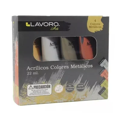 Pintura Acrílica Set de Colores Metalizados