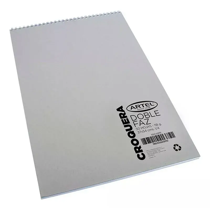 Croquera Doble Faz Espiral Oficio 50 Hojas Artel