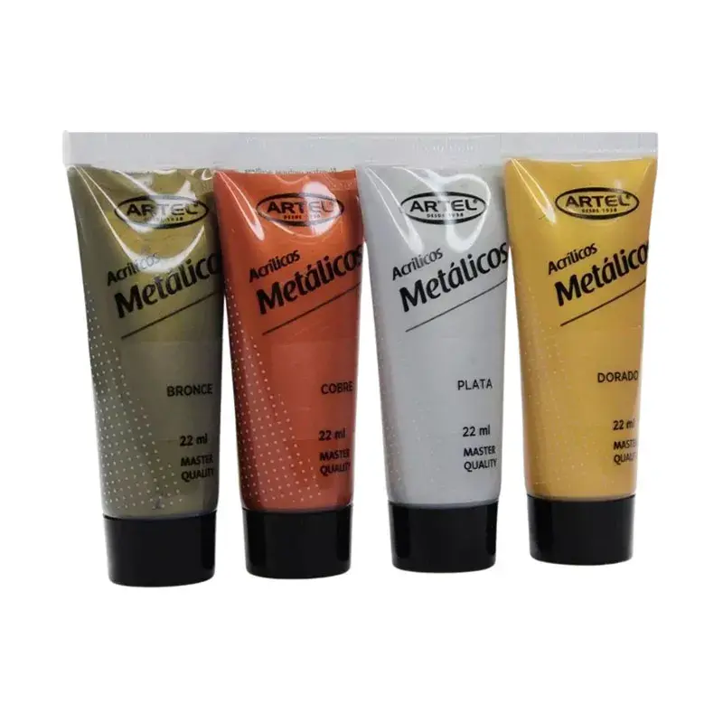 Set de Pintura AcrÃlica Artel 4 Colores Metalizados - Imagen 2