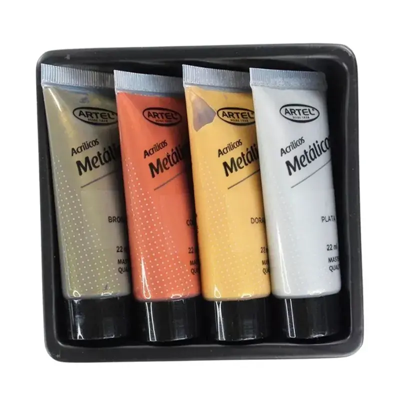 Set de Pintura AcrÃlica Artel 4 Colores Metalizados - Imagen 3