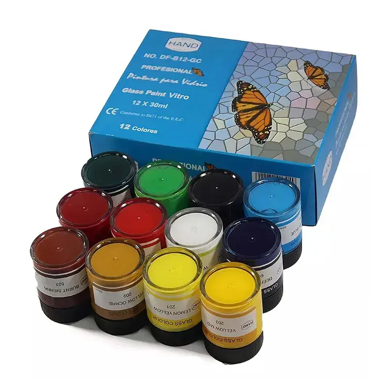 Pintura Para Vidrio 12 Colores - Imagen 2