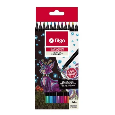 Lápices 12 Colores Supersoft Filgo