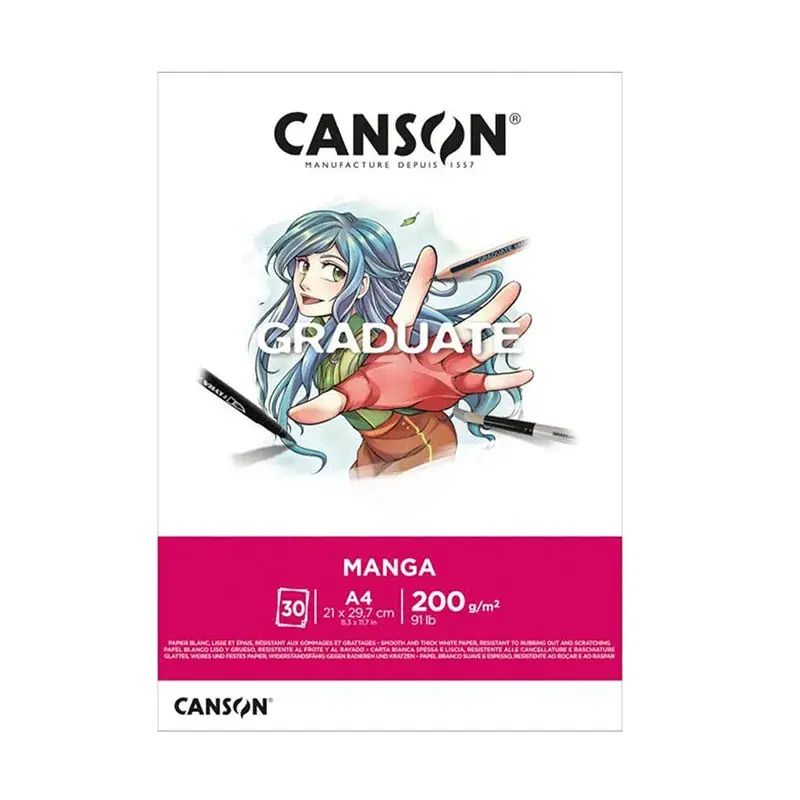 Pad Graduate Manga 200Gr A4 30Hjs Canson
