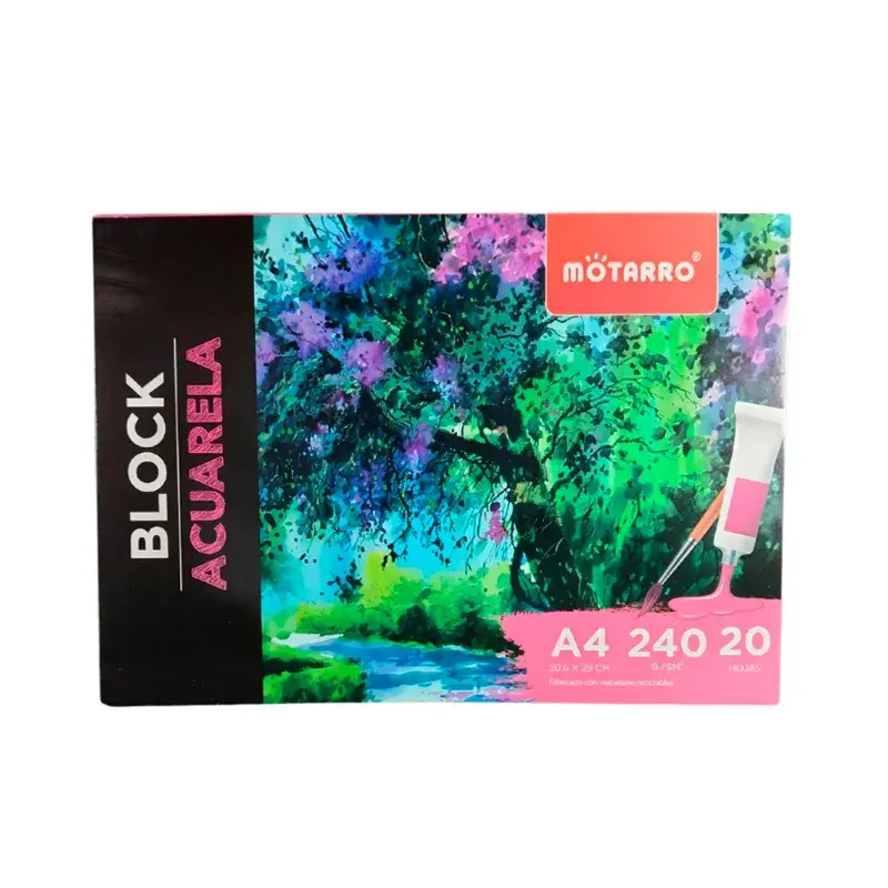 Block Acuarela 20Hjs 240Grs A4 Motarro
