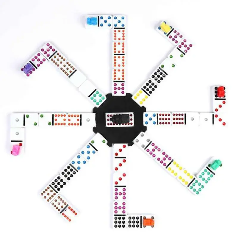 Domino Chancho 12 Tren Mexicano Caja Metal - Imagen 3