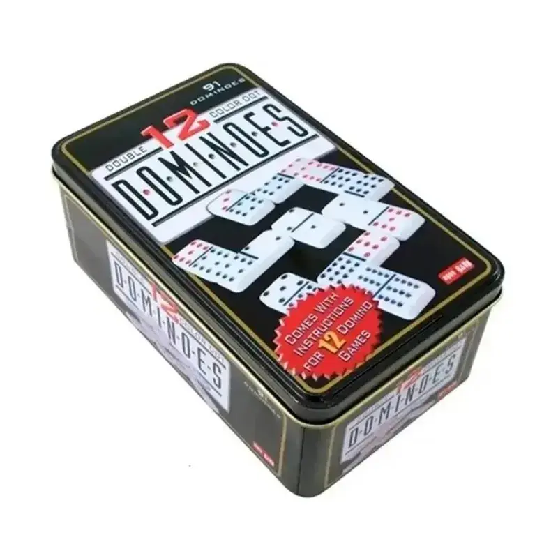 Domino Chancho 12 Tren Mexicano Caja Metal