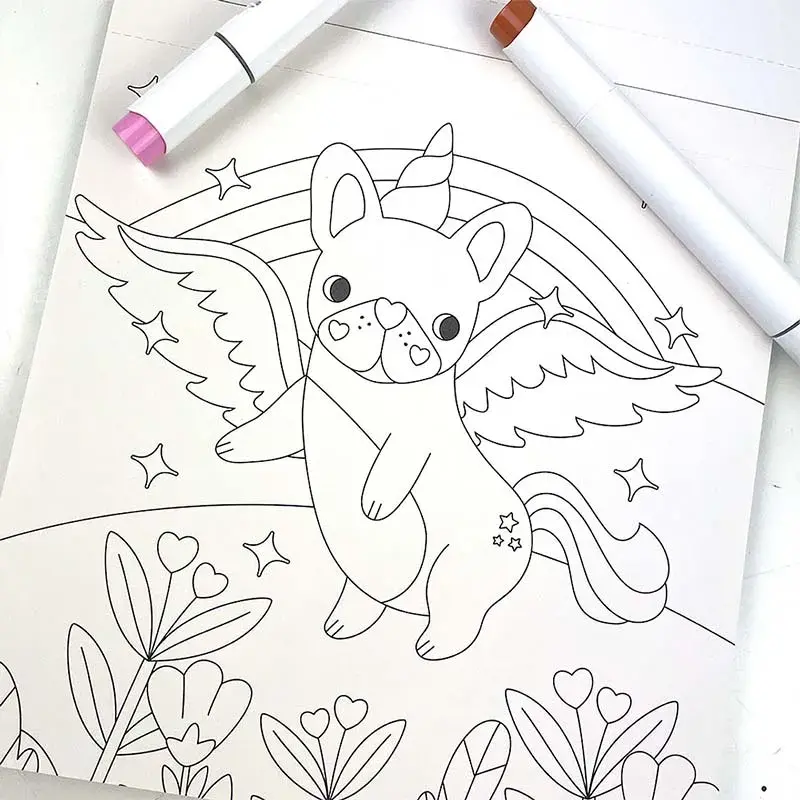 Block Para Colorear Unicornio Magia 20x20cm Artel - Imagen 2