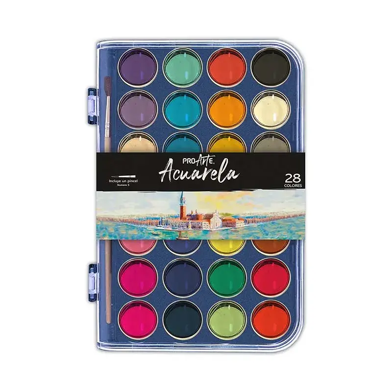 Acuarela En Pastilla 28 Col Proarte
