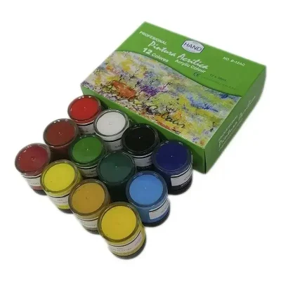 Pintura Acrílica Caja 12 Frascos 30ml Hand