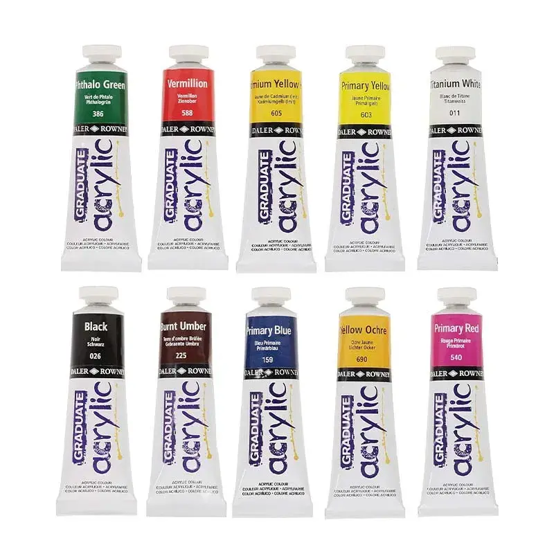 Set AcrÃlico 10 Colores 38ml Graduate - Imagen 3