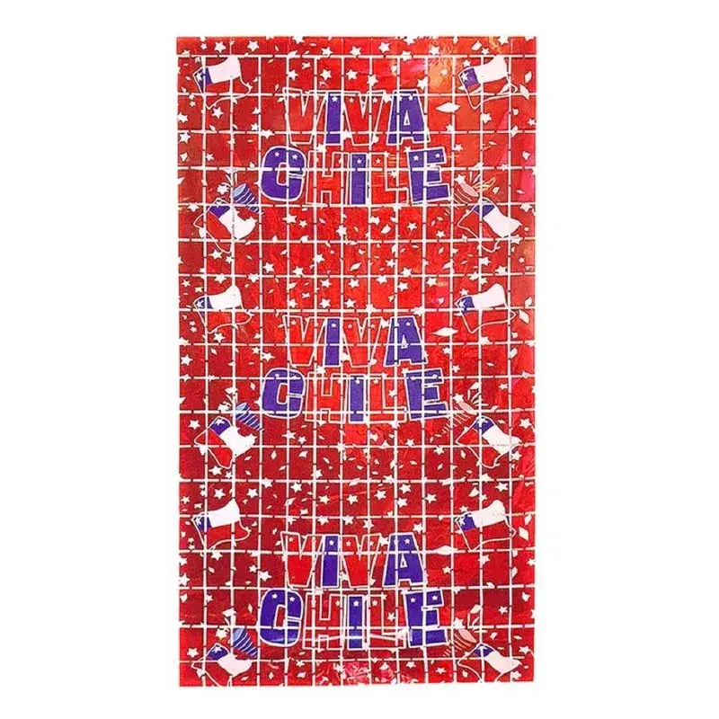 Cortina Roja Viva Chile 1x2Mts - Imagen 2