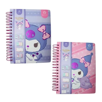 Planner Con Espiral Kuromi 17.8x23.5cm Ascott