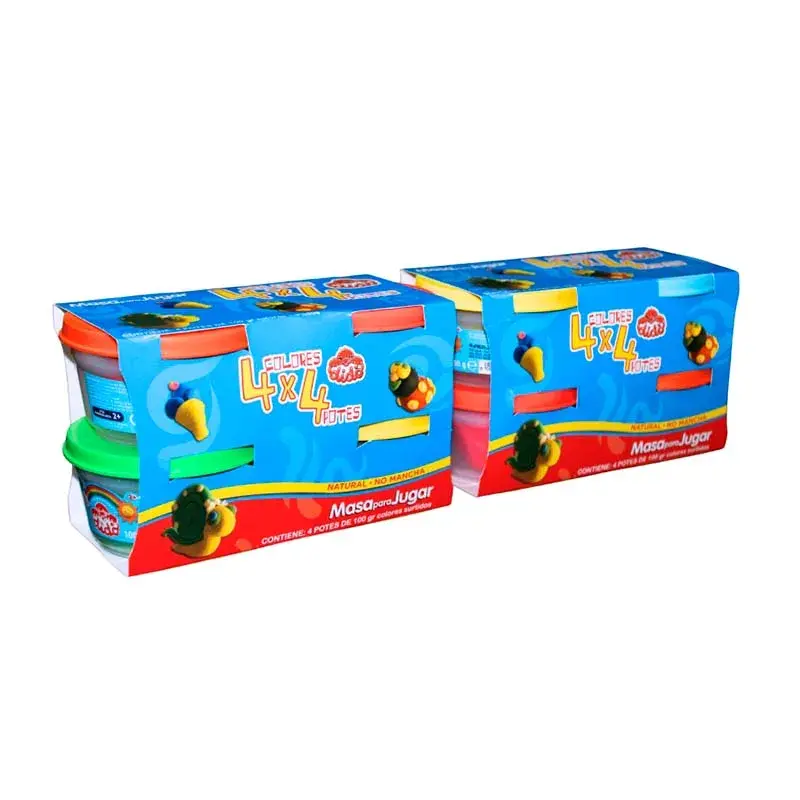 Set 4 Potes Masa Dido 100Gr c/u