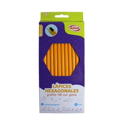 Lápiz Grafito Hb C/Goma Caja 12 Un Adix