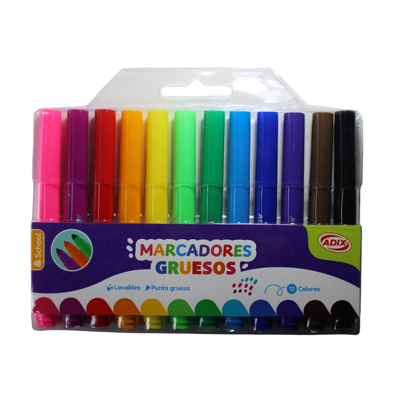 Lápiz Scripto Jumbo 12 Col Adix