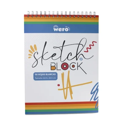 Croquera Sketch Pad 50Hjs Prepicado Fun Color Wero