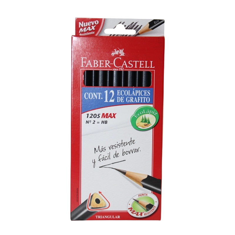 Set Lápiz Grafito Tria Caja 12 Faber Castell
