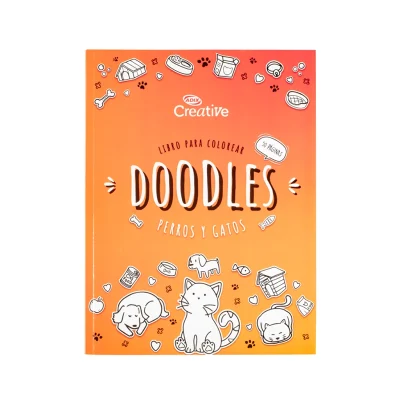 Libro Para Colorear Doodles Perro Y Gato Creative