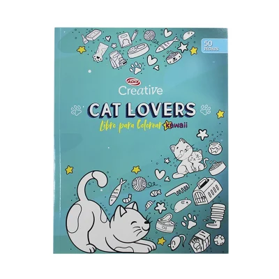 Libro Para Colorear Cat Lovers Kawai Creative