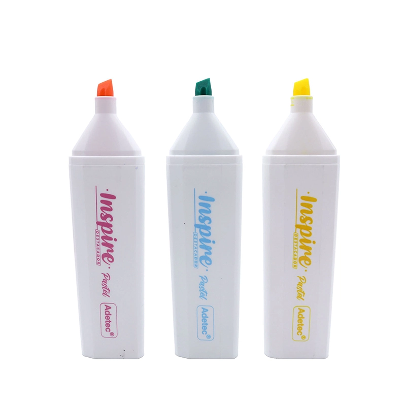 Set 3 Destacador Pastel Rdo/Cel/Ama Adetec - Imagen 3