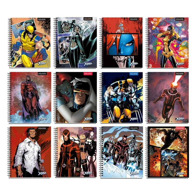 Pack 10 Cuadernos Universitarios 7Mm T/D 100Hjs X-Men Proarte