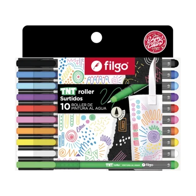 Roller Tnt 10 Colores Al Agua Filgo