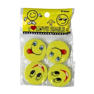 Set Gomas Con Diseño Caritas Love Smile