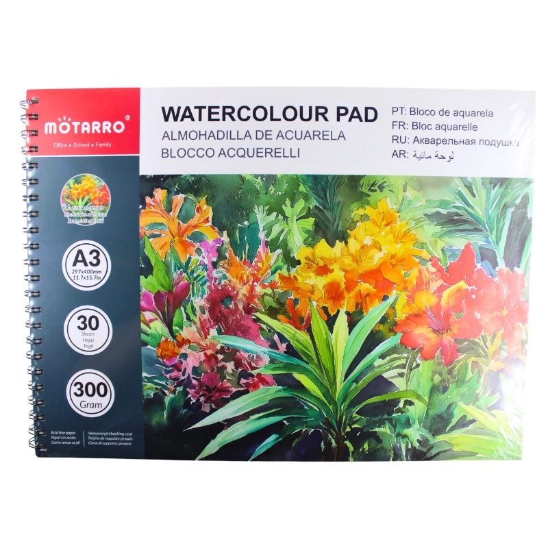 Croquera A3 Acuarela 30Hjs 300Grs Motarro