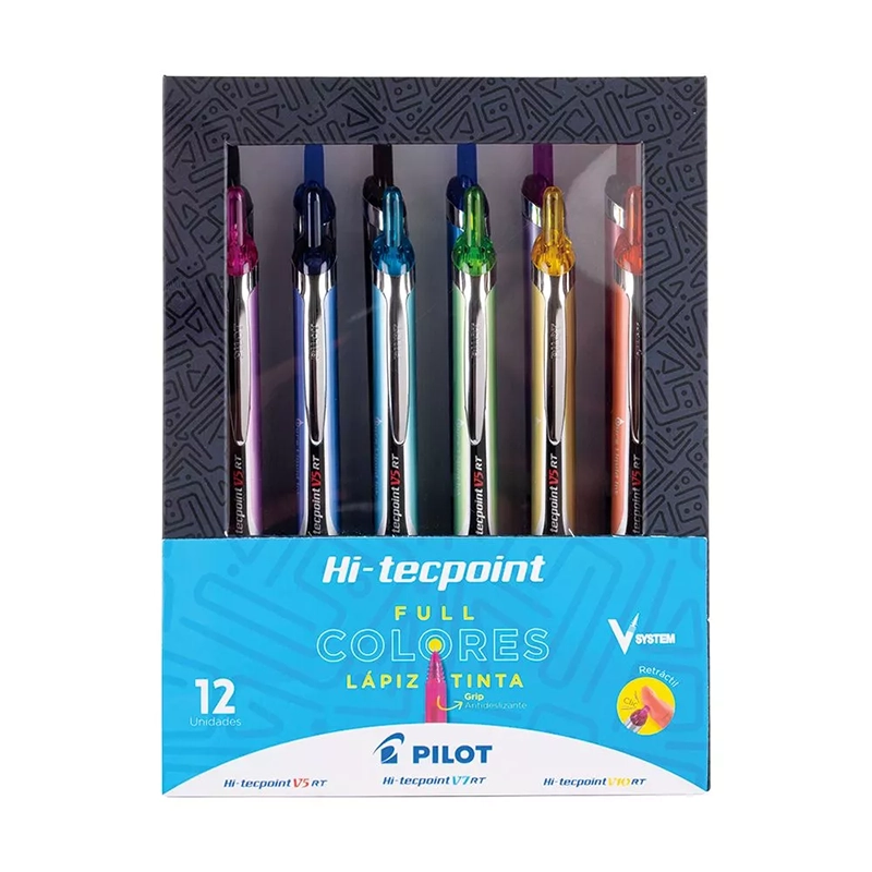 Set 12 Lápiz Tinta Hi-Tecpoint 0.5/0.7 Pilot