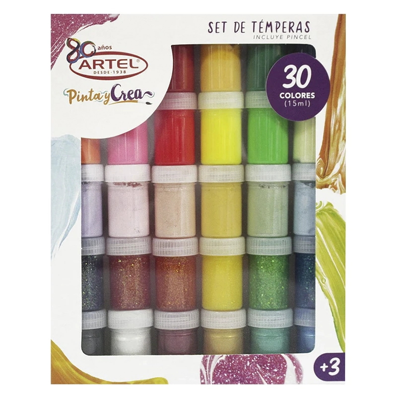 Set De 30 Témperas Artel