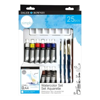 Set Acuarela 25pcs Simply Daler Rowney