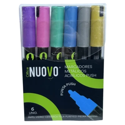 Set Marcador Acrílico 6 Colores Nuovo