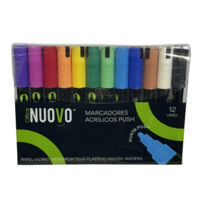 Set Marcadores Acrílicos Nuovo 12 colores