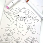 Block Para Colorear Unicornio Magia 20x20cm Artel - Imagen 2