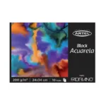 Block Acuarela Papel Fabriano 24x34cm 200grs 10 Hojas Artel