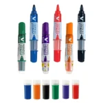 Pack 6 Plumones De Pizarra Pilot Vboard + 6 Cartuchos Recargas Multicolor