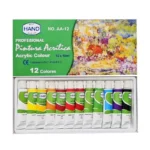 Set Pintura Acrílico 12 Col Pomo 12ml Hand