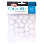 Pompones Glitter Blanco 25Un Creative