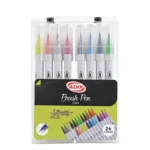 Brush Pen C/Broche 24 Col Adix