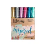 Set 6 Marcadores Metalizados Lettering Artel