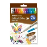 Set 24 Col Supreme Brush Pen Punta Fina Artline