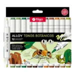 Marcador Artístico Alloy 12 Colores Doble Punta Filgo