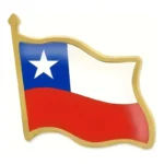 Set 4 Pines Bandera Chilena 3x2cm