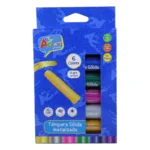 Set Tempera Solida 6Col Metálicos