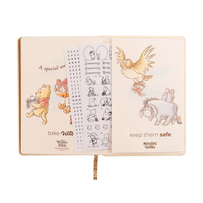 Libreta A5 Tapa Dura Rayada Winnie the Pooh Mooving - Imagen 4