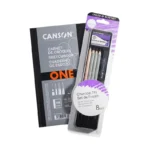 Set Sketch Canson One + Carboncillos + Carbón + Goma